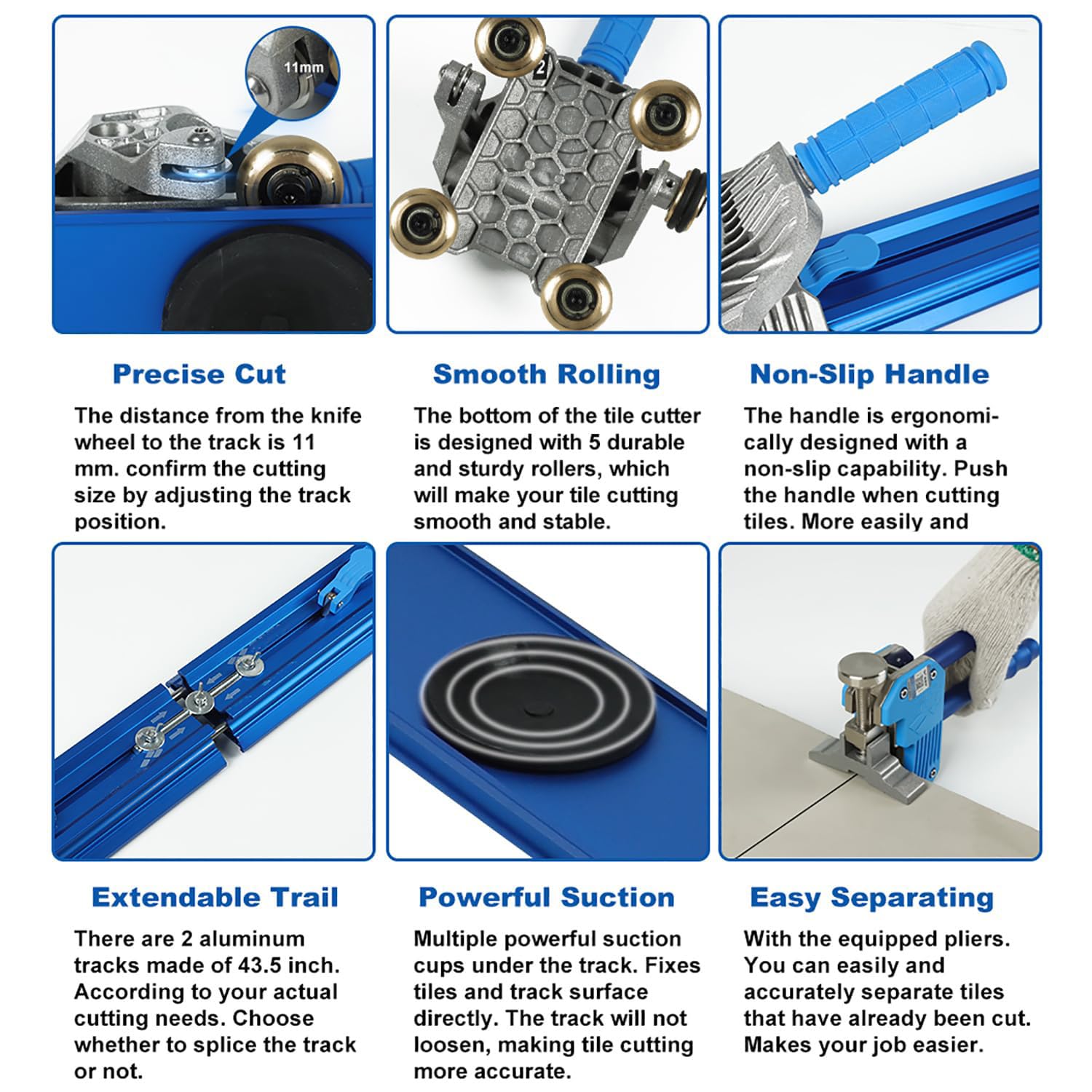 YEHOZZ Manual Tile Cutter, Professional Large Format Tile Cutting Machine, 2.2-3.8m Cut Precision Tile Cutter Tile Cutting Machine,for Porcelain and Ceramic Tiles,3.8M