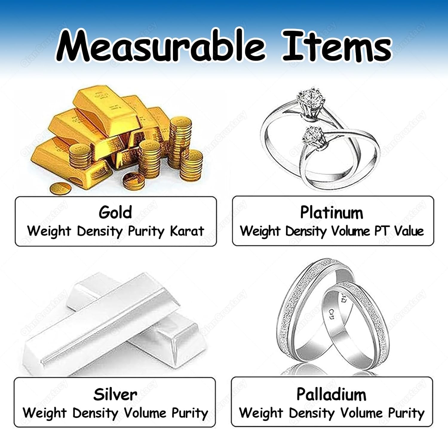 Professional Gold Testing Machine, Precious Metal Authenticity Tester, Laboratory Level Precious Metal Density Tester & Karat Detector, Metal Analyzer for Jewelry, Banks, Pawnshops B-300