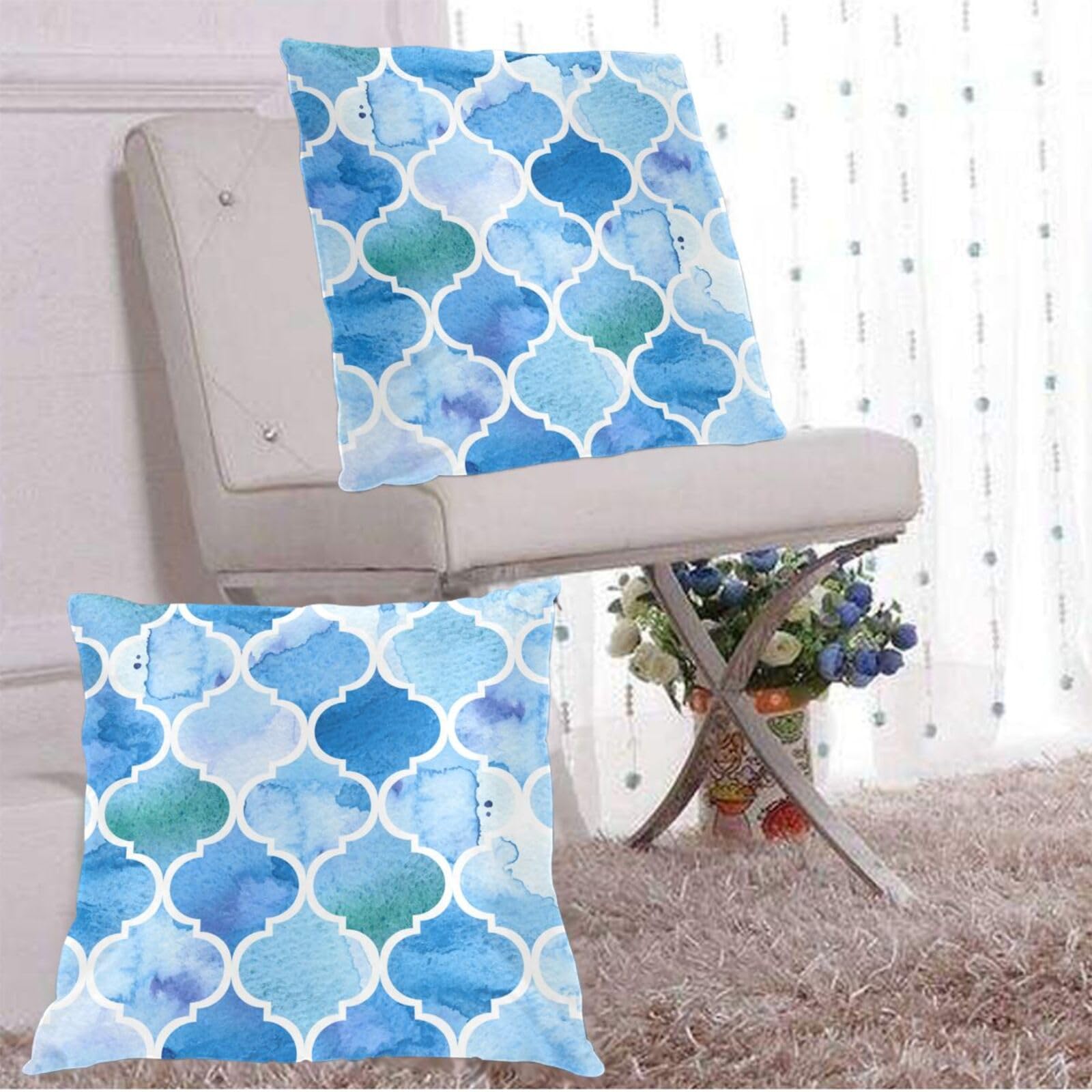 2枚組モロッカン柄クッションカバーセット