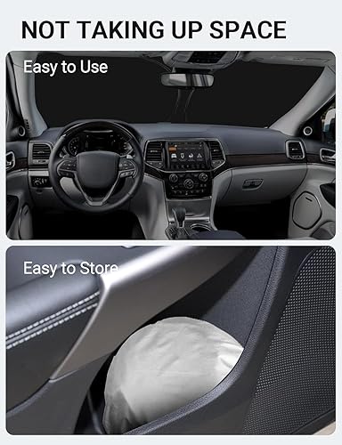 Vista 128 de Proadsy Parasol para parabrisas para BMW X1 F48 2016-2022 de 4 capas plegable, protector de parasol frontal que bloquea los rayos UV y mantiene