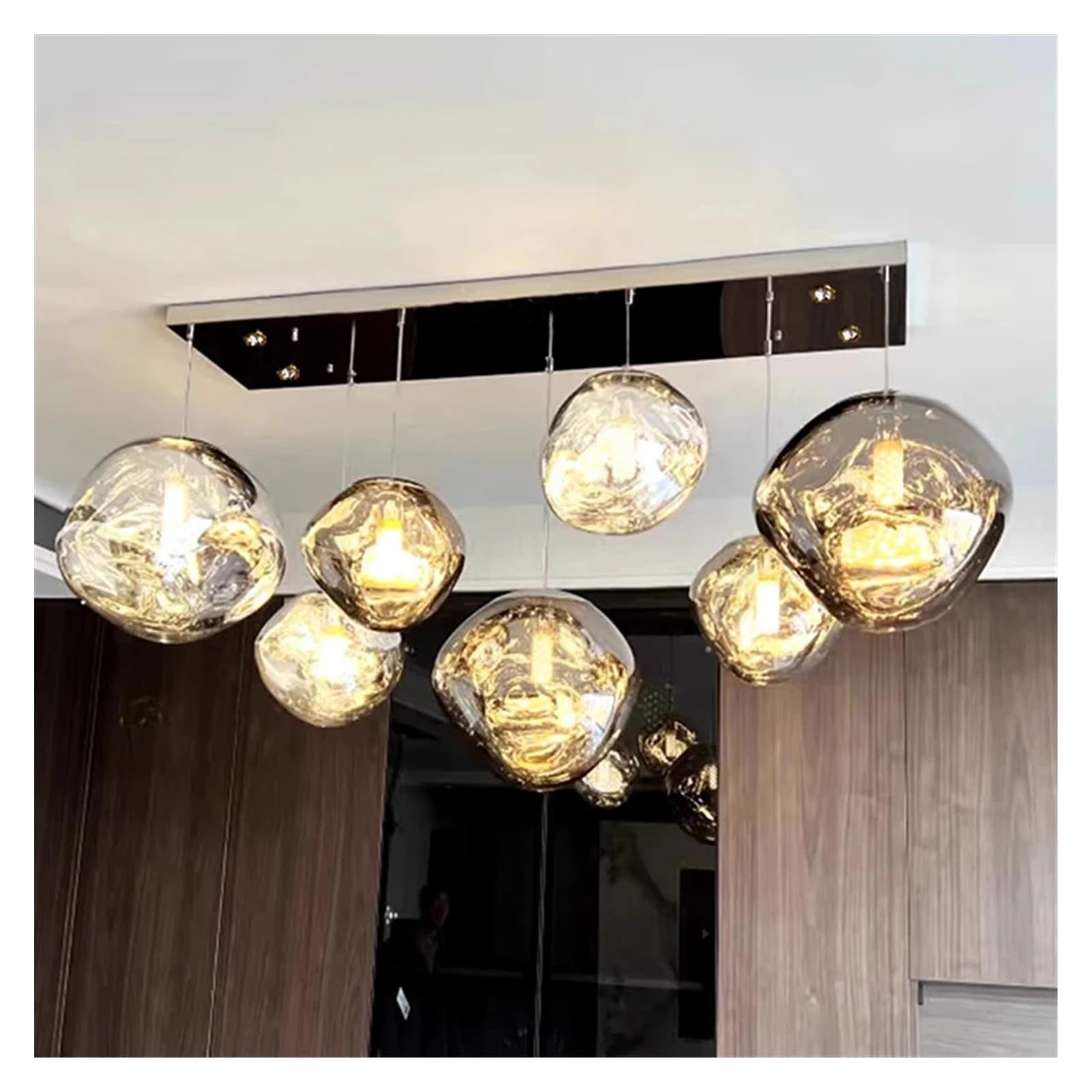 Nowoczesne oświetlenie wiszące do jadalni oświetlenie wewnętrzne lampa sufitowa wiszące światło led żyrandole do salonu oświetlenie (7 głowic, ciepła)