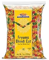 Vista 24 de Rani Far Far / Fryums (pellet de trigo y tapioca) Forma de anillo de 7 onzas (7.05 oz) ~ Vegano, Kosher, sin cocinar, utilizado para hacer papad