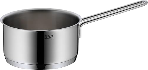Miniatura 4 de Silit Alicante - Juego de 4 cacerolas de inducción con tapa de cristal, acero inoxidable pulido, juego de ollas de inducción, sin revestimiento