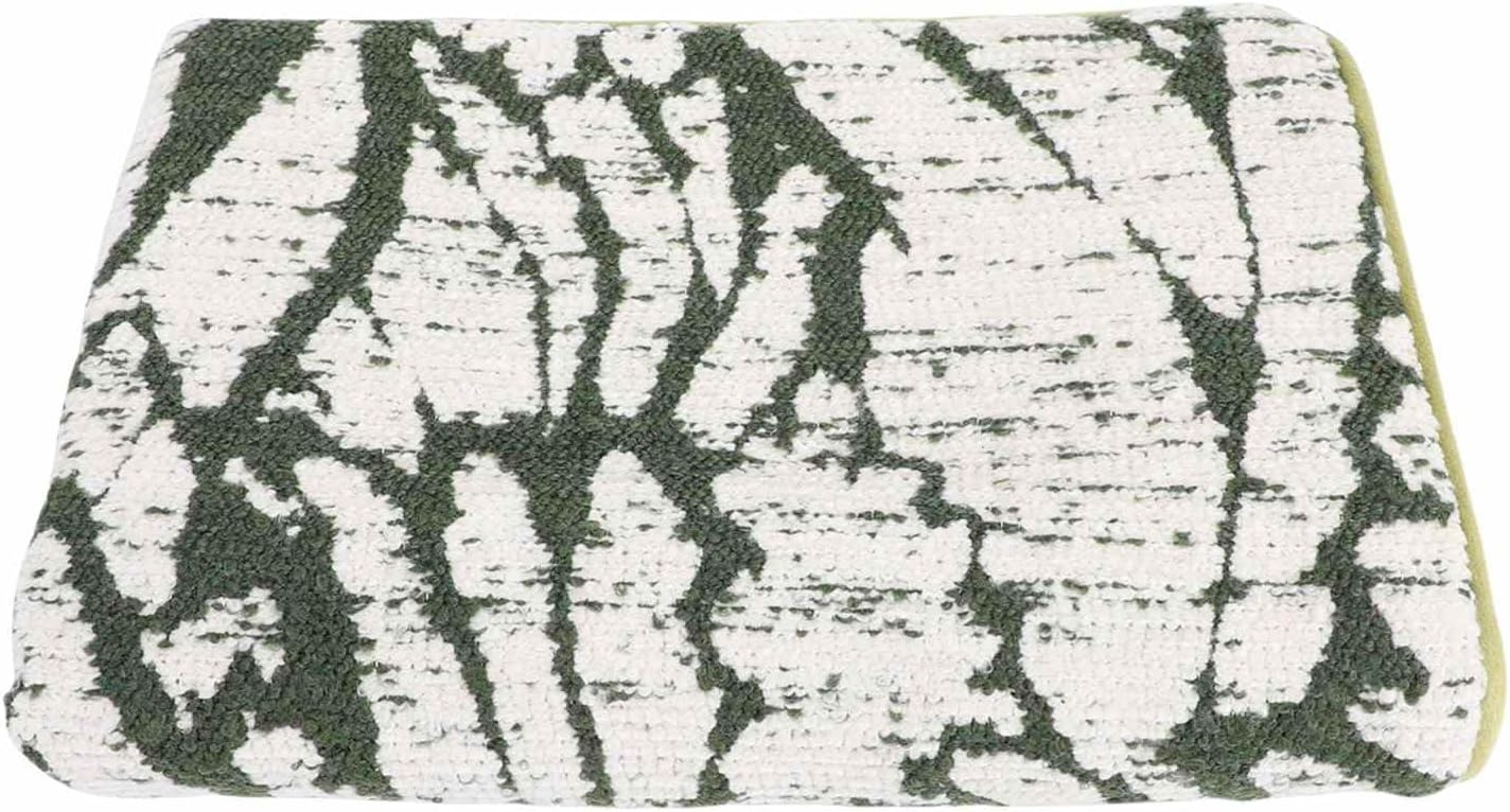 Polyester Decorative Pillowcases, Soft Green White Rustic Boho Couch Bed Covers for Home Decor, Set of 4 (50.8x50.8cm / 20x20in)