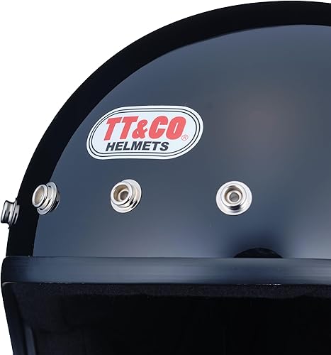 Miniatura 3 de TT&CO Casco de motocicleta retro MOTOMOTO3 SGDOT estándar negro casco de motocicleta de cara completa aprobado por DOT casco para Moto