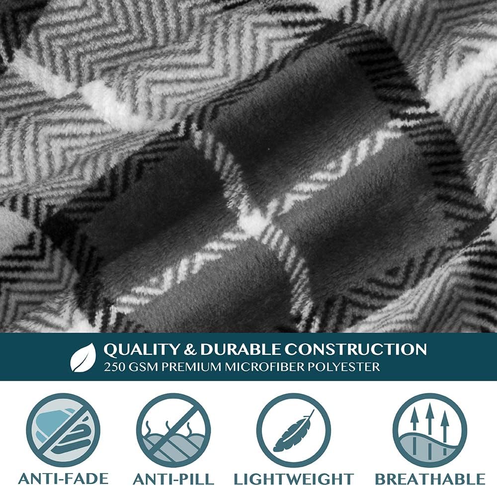 PAVILIA Fleece Blanket with Sleeves for Women Men Adults, Wearable Blanket Warm Soft Plush, Snuggle Pocket Sleeved TV Throw Wrap, Cozy White Elephant Gifts Ideas for Mom Wife, Plaid Gray - Image 7