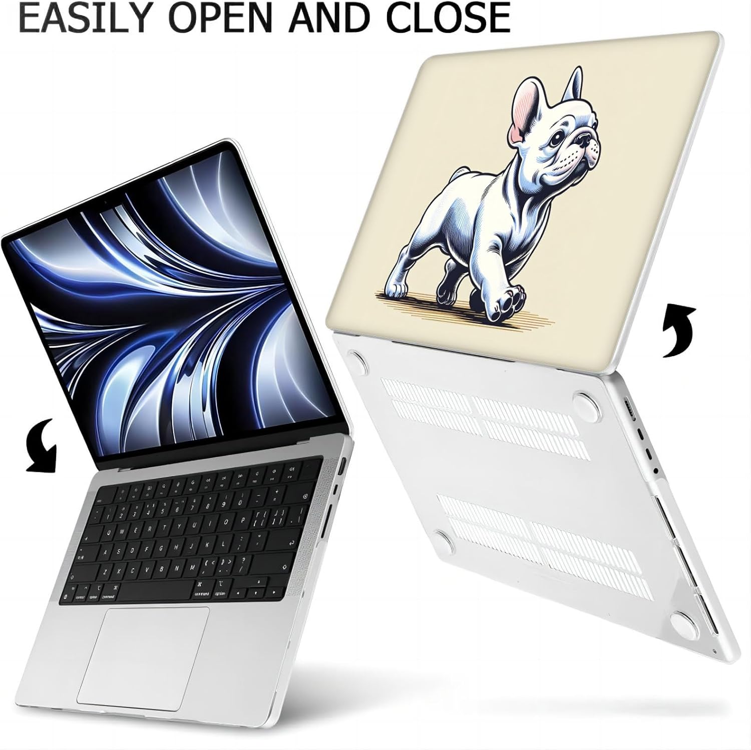 Compatible with MacBook Neo 13-inch, Hard Shell Case with Keyboard Cover and Screen Protector (A3404 A18 Pro chip, 2026 Release) - French Bulldogs MC22242