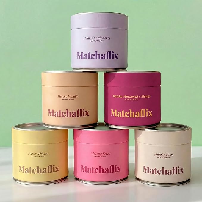 Matchaflix Pack de Té Matcha Premium con Seis Sabores Variedad