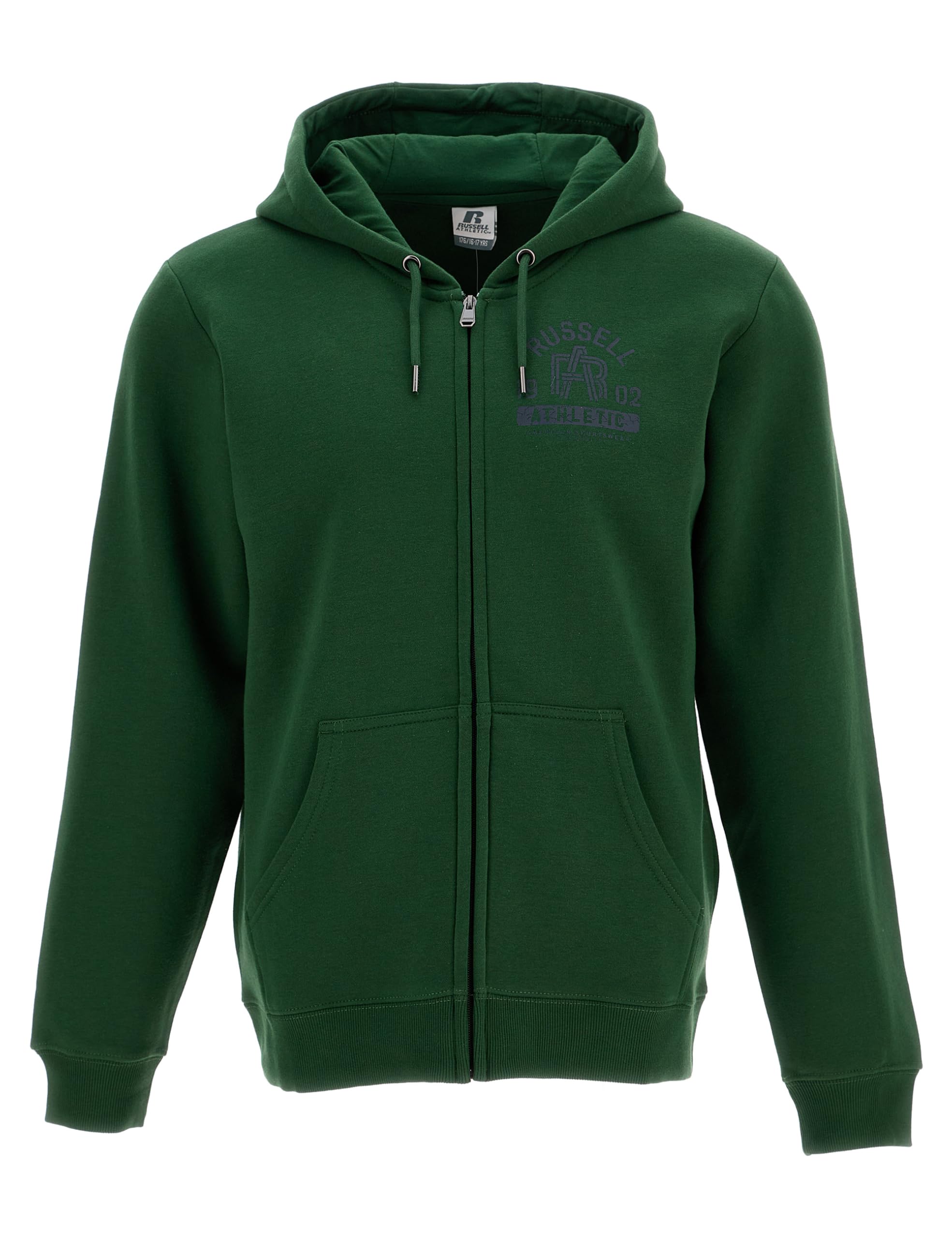 Russell Athletic Kids & Teens Zip Through Hoody Sweatshirt, Dark Green, 128 EU