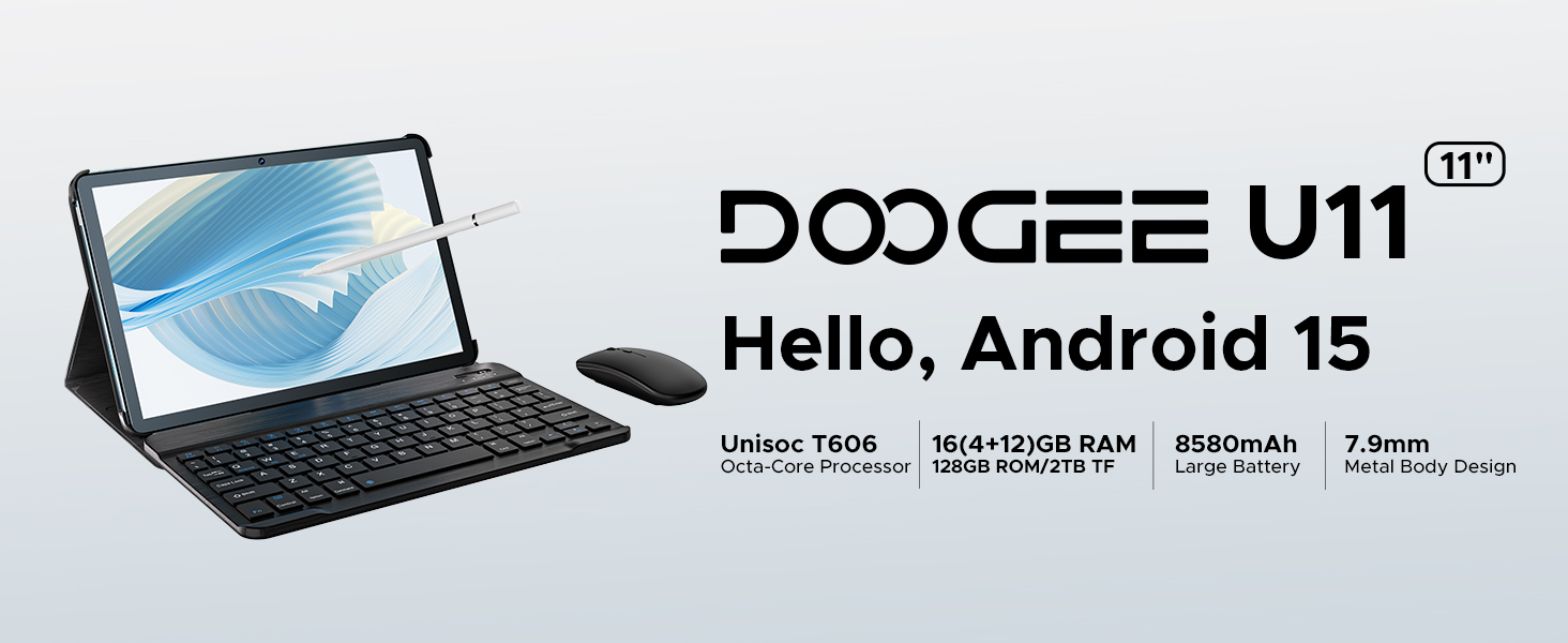 Amazon.com : DOOGEE U11(2025) Android 15 Tablet with Keyboard,11
