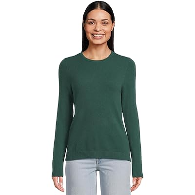 L.L.Bean Classic Cashmere Sweater Crewneck deep green