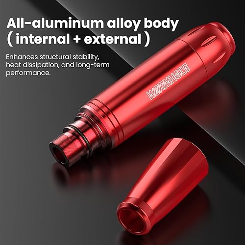 Miniatura 36 de Kit de tatuaje Wormhole Tattoo Gun Kit de bolígrafo de tatuaje, kit de máquina de tatuaje rotativa con fuente de alimentación de tatuaje y agujas