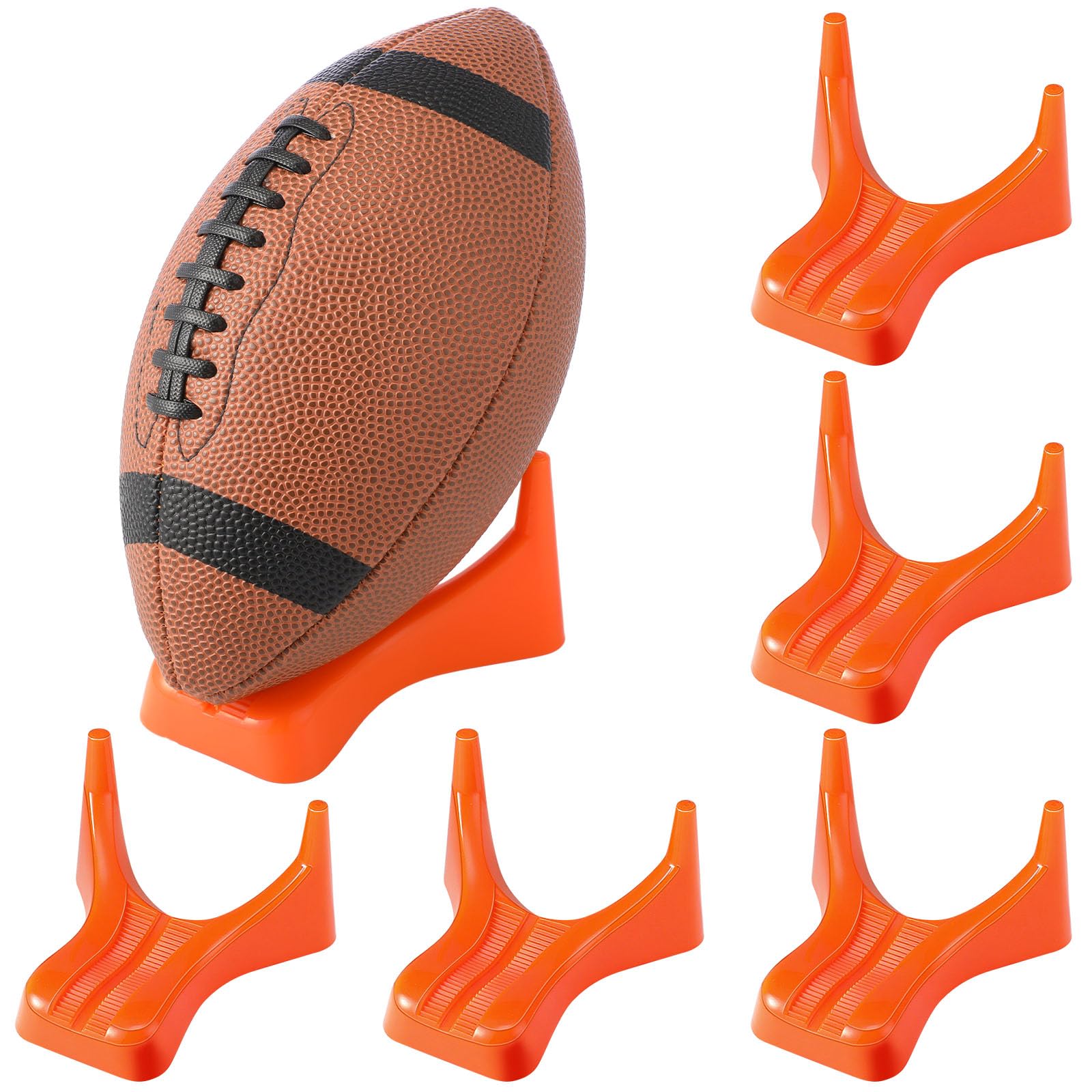 Soulchen 6 Stück Fußball-Stil Kicking Tee Rugbyball Display Ständer kompatibel für alle Ballgrößen Fußball Display Ständer für Kickoff Übungsausrüstung