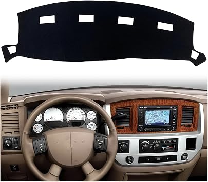 Dash Mat Cover Custom Interior Center Console Compatible with Dodge Ram 1500 2500 3500 Truck 2002 2003 2004 2005 Dashboard mat Covers Accessories 2002-2005