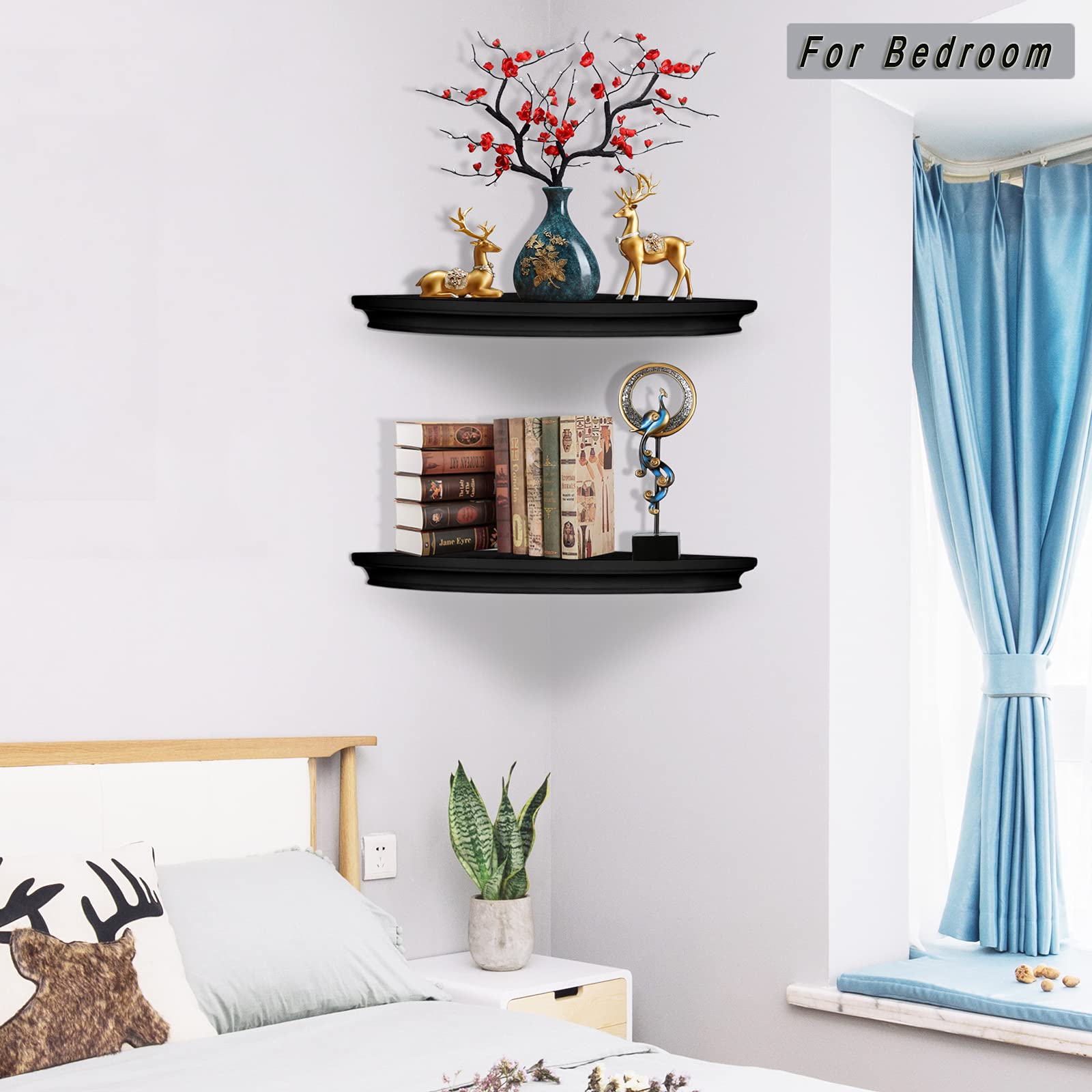 HAO Floating Corner Shelf Invisible Wall Mounted Shelves Radial Shape