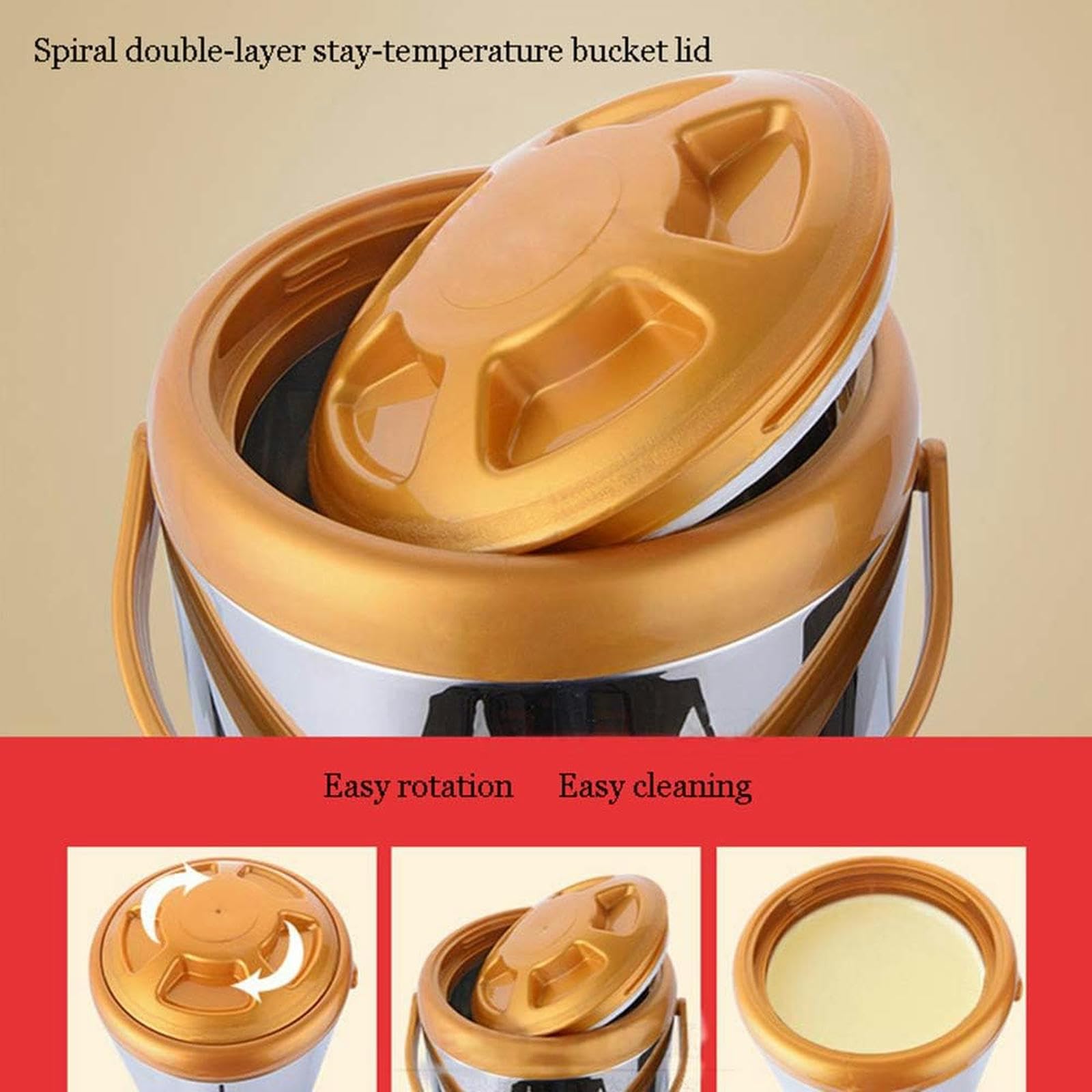 Distributore di bevande isolato con rubinetto, in acciaio inox, per bevande calde e fredde, per feste, caffè, tè, latte