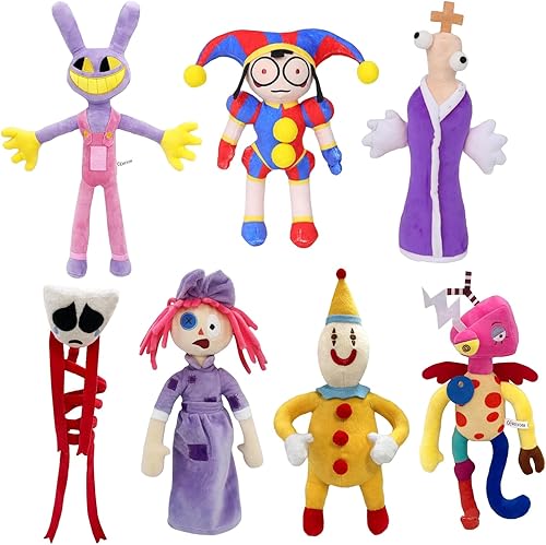 Miniatura 1 de VAOUX 7 piezas de juguete de peluche digital de circo, el increíble juguete de peluche, muñeco de peluche de animales de peluche, regalo para niños