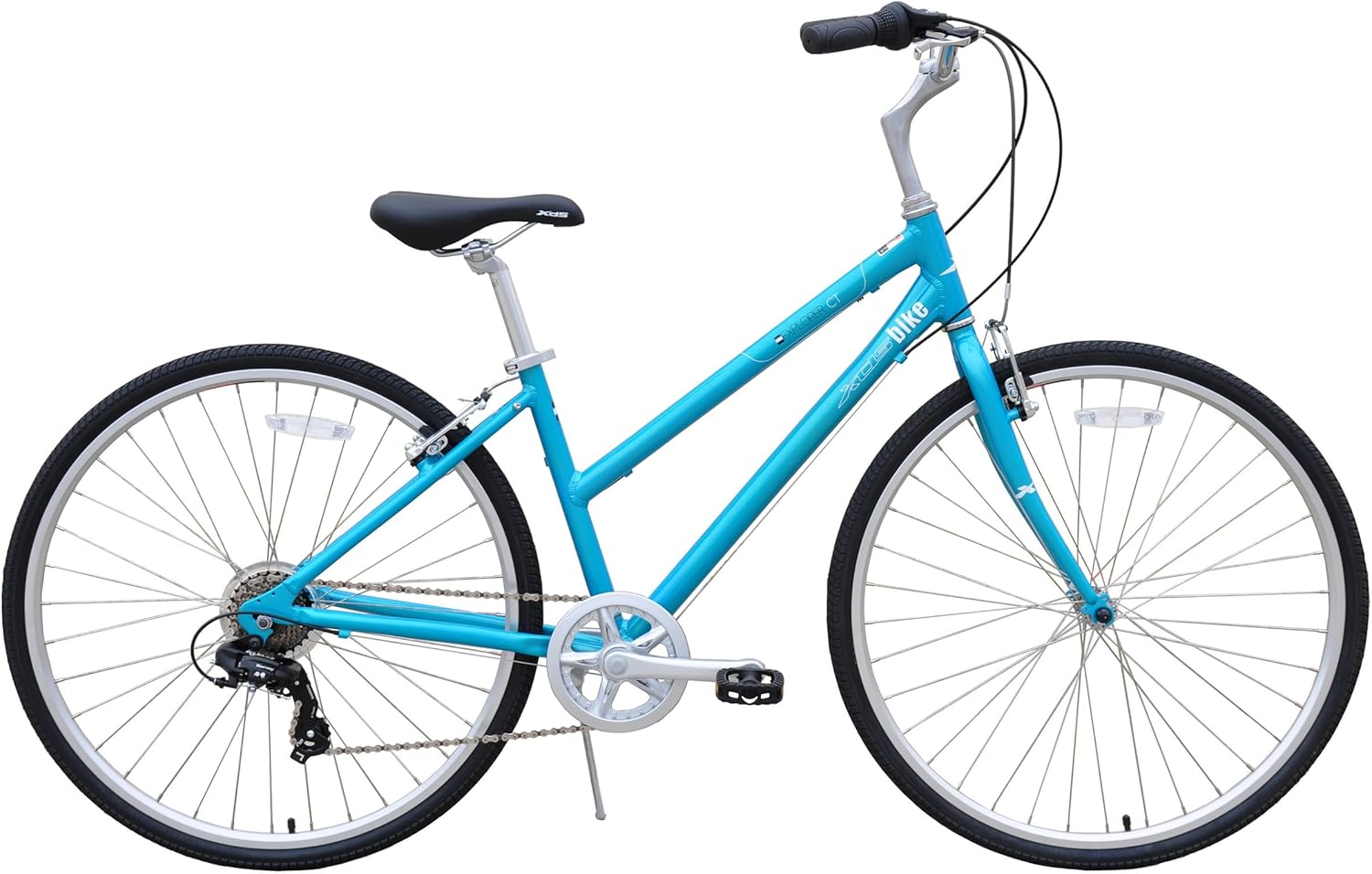 CT Explorer 7 Speed Women's 700C Hybrid Bicycle Commuter City Bike Lightweight Aluminum Frame
