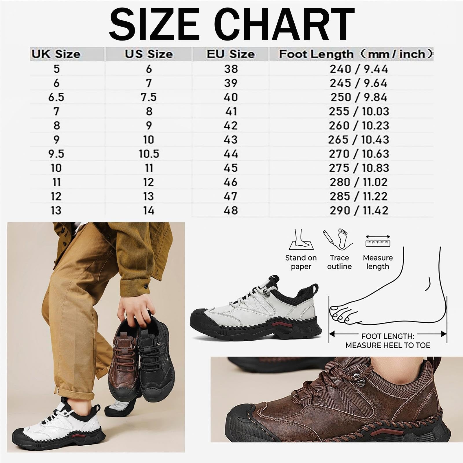 Baskets Décontractées Pour Hommes Chaussures De Randonnée À Lacets En Plein