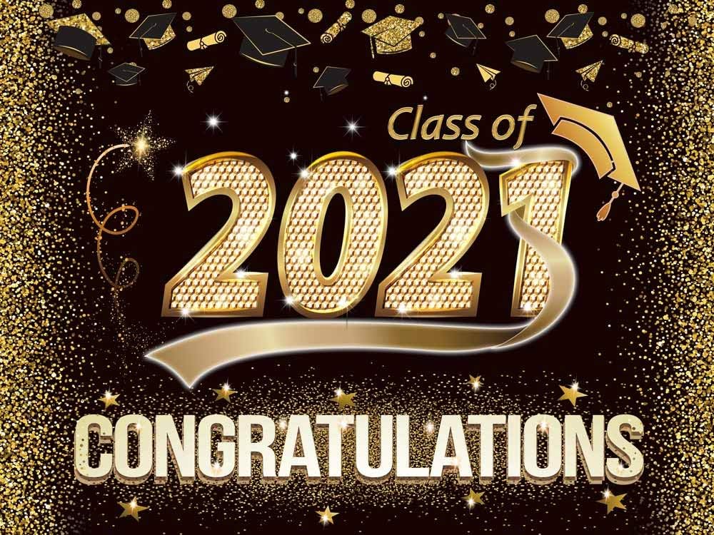2021 Graduation Backdrop for Photography Class of 2021 Congrats Grad Decorations Photo Booth Props
