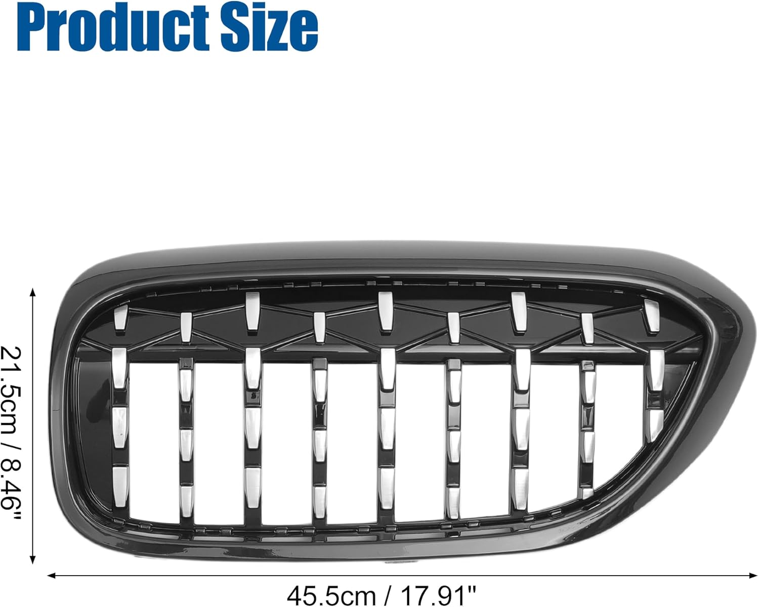 X AUTOHAUX Front Hood Bumper Grille Grill for BMW 530e 530i 540d XDrive G30 No.51137390863/51137390864 Front Bumper Kidney Grille Grill Diamond Star 1 Pair
