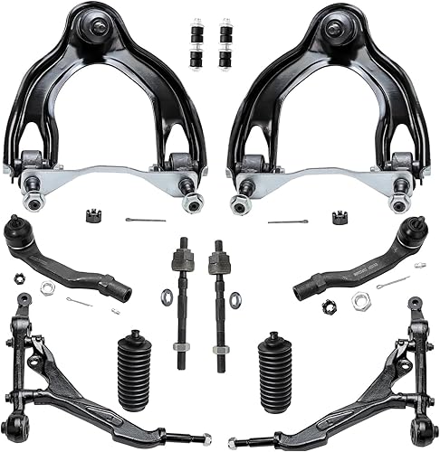 Detroit Axle - Kit de extremo delantero de 14 piezas para Acura Integra 1994-1997, Honda Civic 1992-1995, brazos de control superior con rótulas,