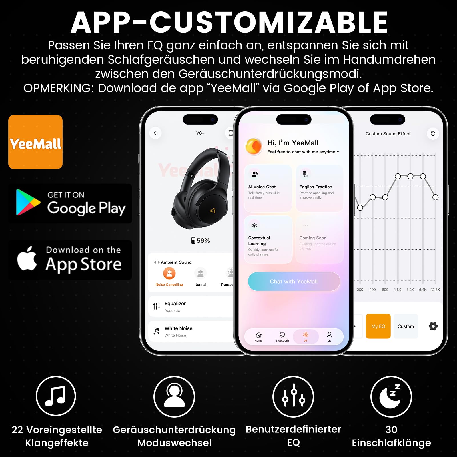 1Mii Y8+ Hybrid Active Noise Cancelling Kopfhoerer Over-Ear Bluetooth 6.0 Kopfhörer Kabellos mit 100h Spielzeit, Faltbar Bequemer, LDAC Hi-Res Audio, EQ via App, für Reisen und Flugzeug, Beige