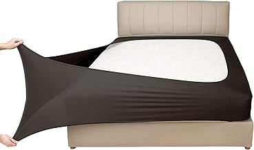 Mrs Awesome Stretch Jersey Box Spring Cover Wrap Around, Bed Skirt Alternative, Ultra Soft & Wrinkle Resistant, King/Cal King, Chocolate Brown