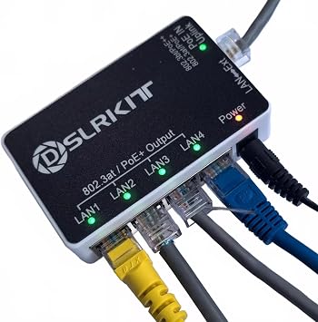 PoE++ 90 واط 5 منافذ جيجابت PoE Passthrough Switch Extender Repeater 802.3bt in 802.3AT Out