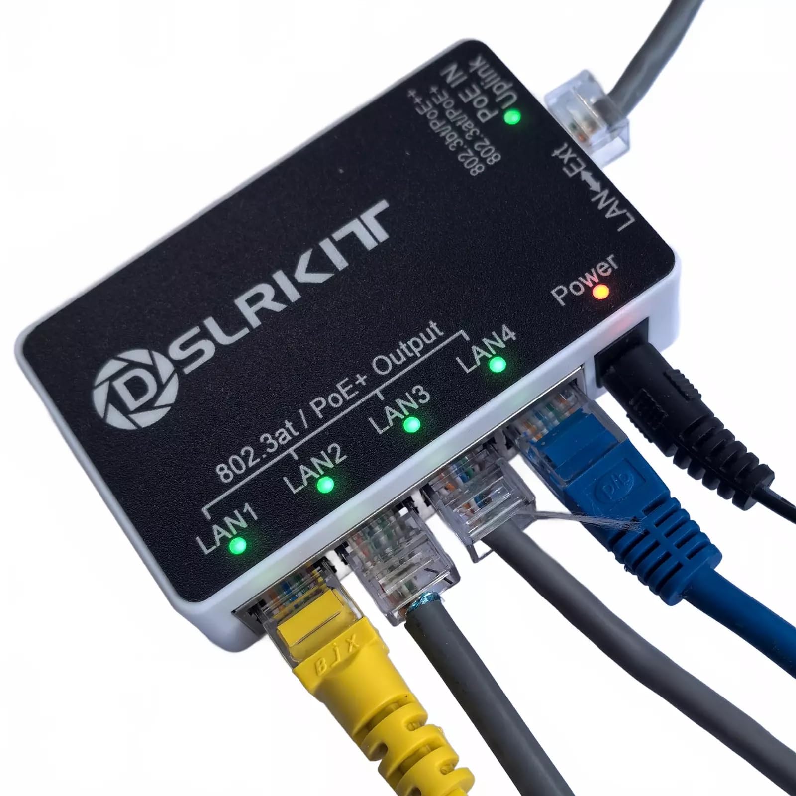 PoE++ 90 W 5-portowy (1 wejście PoE - 4 wyjścia PoE) Gigabit PoE Pass-Through Switch PoE Extender Cascade Repeater 802.3bt