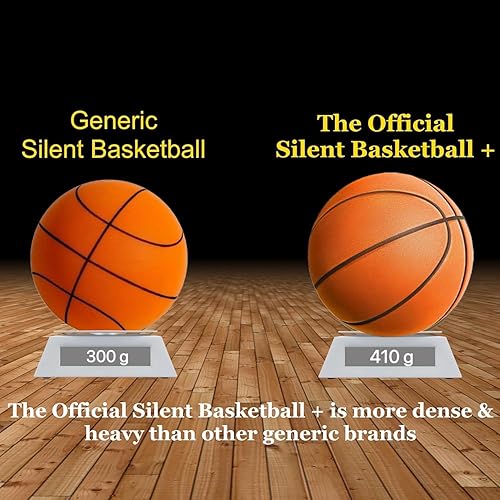 Miniatura 5 de Silent Basketball oficial (29.5 pulgadas) o mujer 28.5 pulgadas - Diseño de espuma de poliuretano ranurado para rebote realista, pelota de