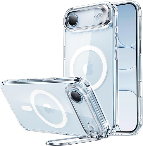 ESR Classic Hybrid Case for iPhone Air with Flex Stand, Clear | Long-Lasting Anti-Yellowing, Camera Kickstand, Compatible with MagSafe, 3X Military-Grade Protection, Magnetic Phone Case
