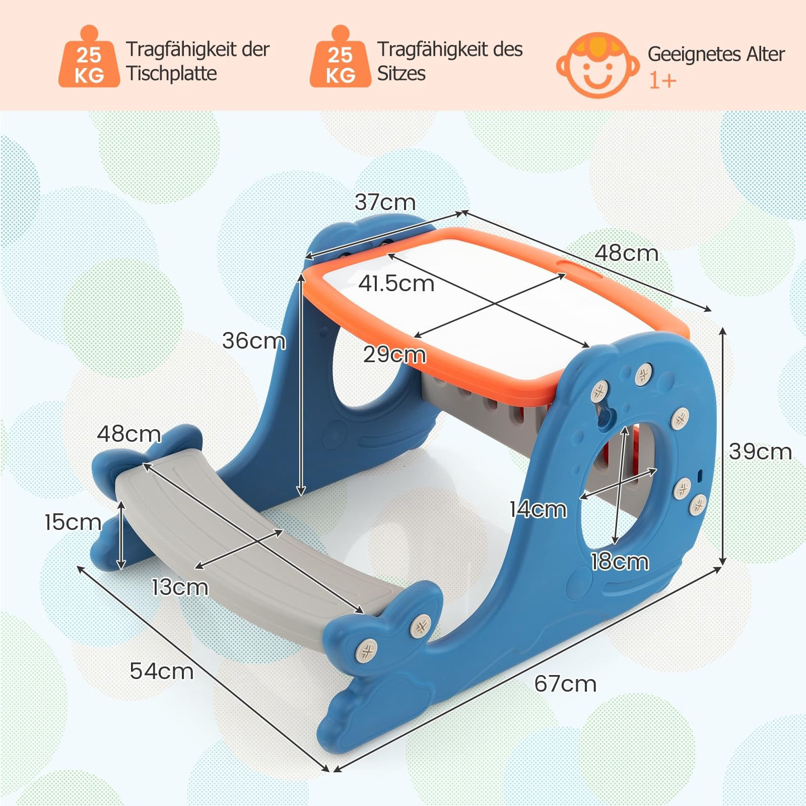 DREAMADE 4 in 1 Kinder Staffelei mit Stuhl, multifunktionale Kinderstaffelei mit Wendbare Tischplatte, Whiteboard & Bücherregal, Kindertisch Aktivitätstisch Zeichentisch für Kinder ab 1 Jahre