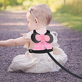 Accmor Toddler Harness Leashes + Anti Lost Wrist Link, Cute Kids Harness Child Leash for Girls, Adorable Child Anti Lost Leash Baby Walking Harness Belt Strap Protector for Outdoor Travel