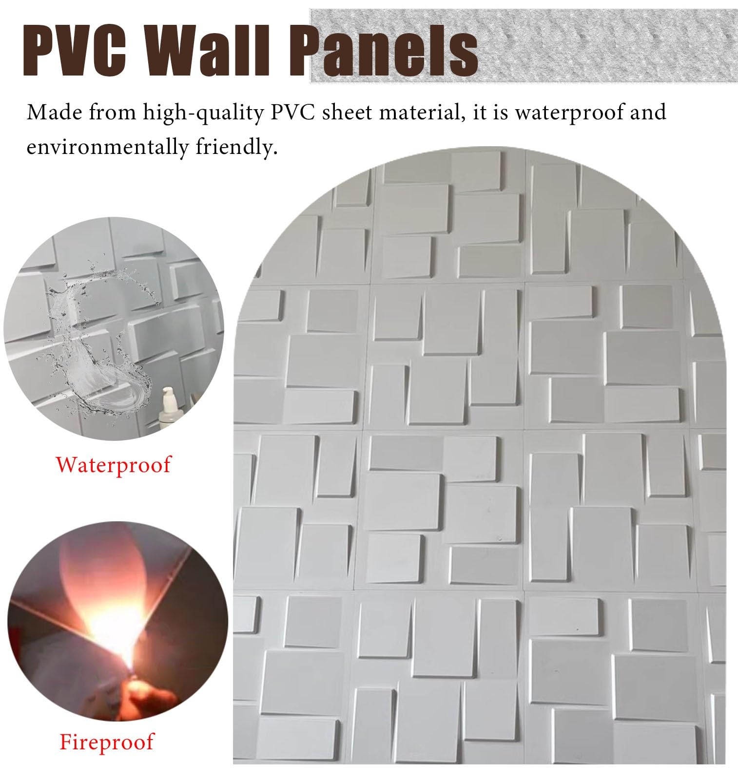 Pannelli Decorativi Pareti Carta da Parati con Pannelli Murali per Decorazioni Murali, Confezione da 20/13/8/6/4 Pannelli per Rivestimento Murale, Kit di Rivestimento Murale Impermeabile(15pcs)