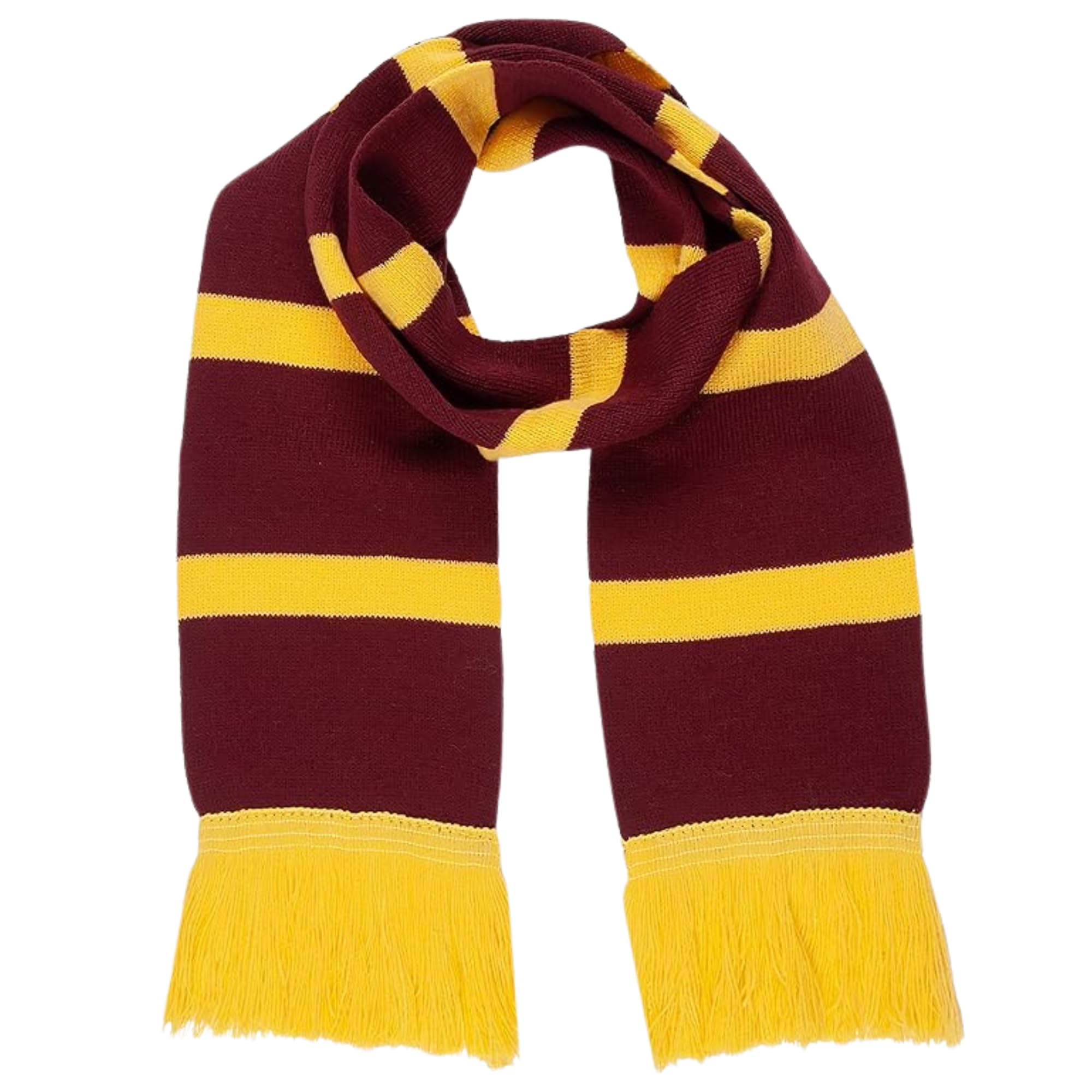 REDSTAR FANCY DRESS Maroon & Yellow Wizard Scarf Childrens Adults World Book Day School Boy House Colours Kids Costume