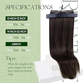 RUANTURE Brown Clip in Hair Extensions Real Human Human Hair, Clip in Human Hair Extensions, Double Weft Full Head THick Ends, Easy to Install, 20 Inch 120g 7pcs 4 Chocolate Brown
