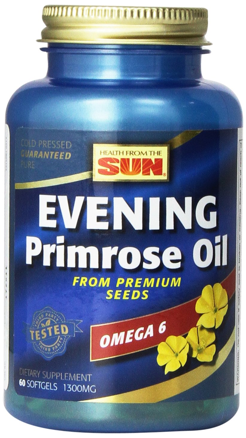 Health From The Sun Evening Primrose Oil 1300 Mg, 60-Count (Pack of 2)