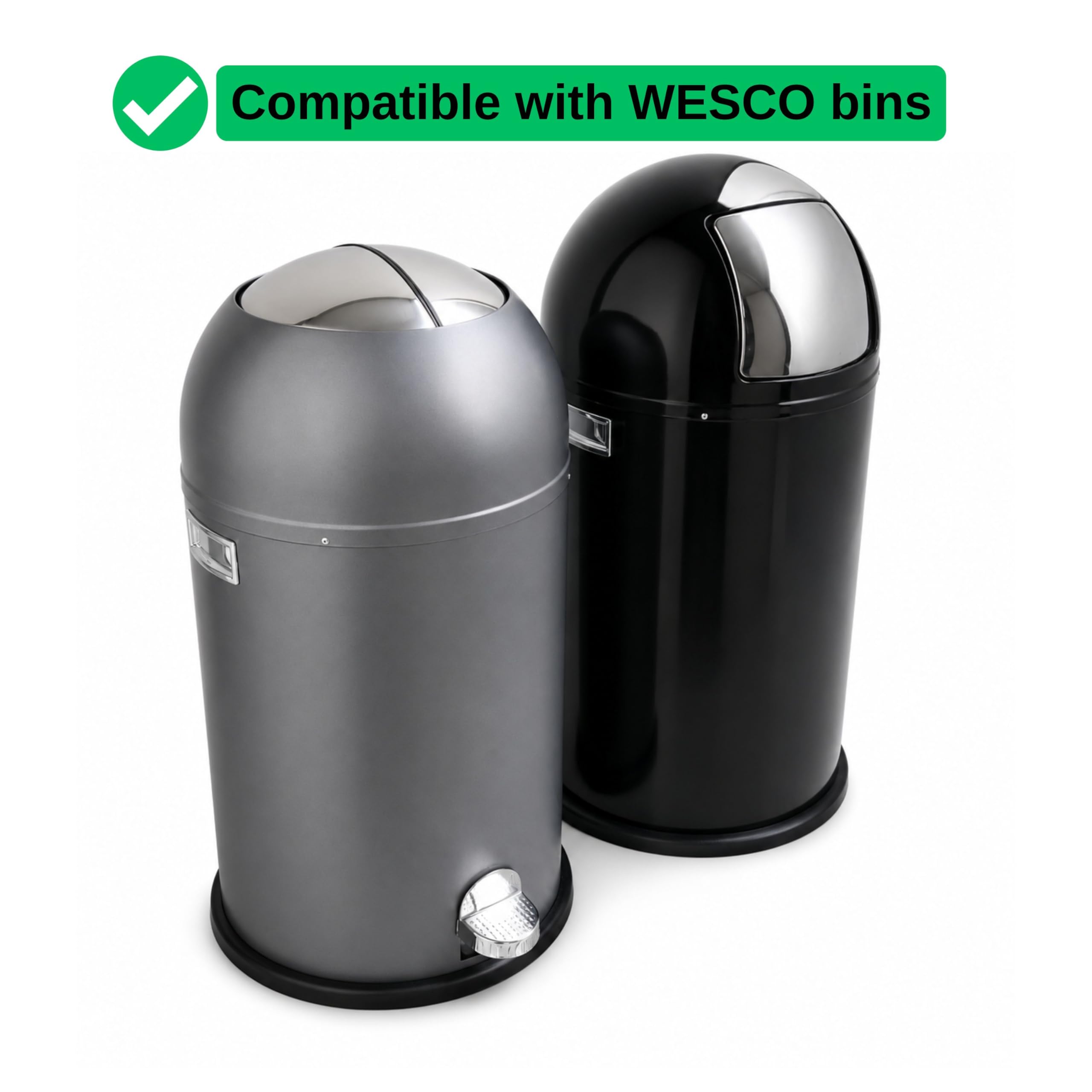Wymienny gumowy pierścień do koszy na śmieci, 12 szt, kompatybilny z koszami na śmieci WESCO z indywidualnym wkładem, 120 x 10 x 1,5 mm, w kolorze Czarnym, również do innych koszy na śmieci