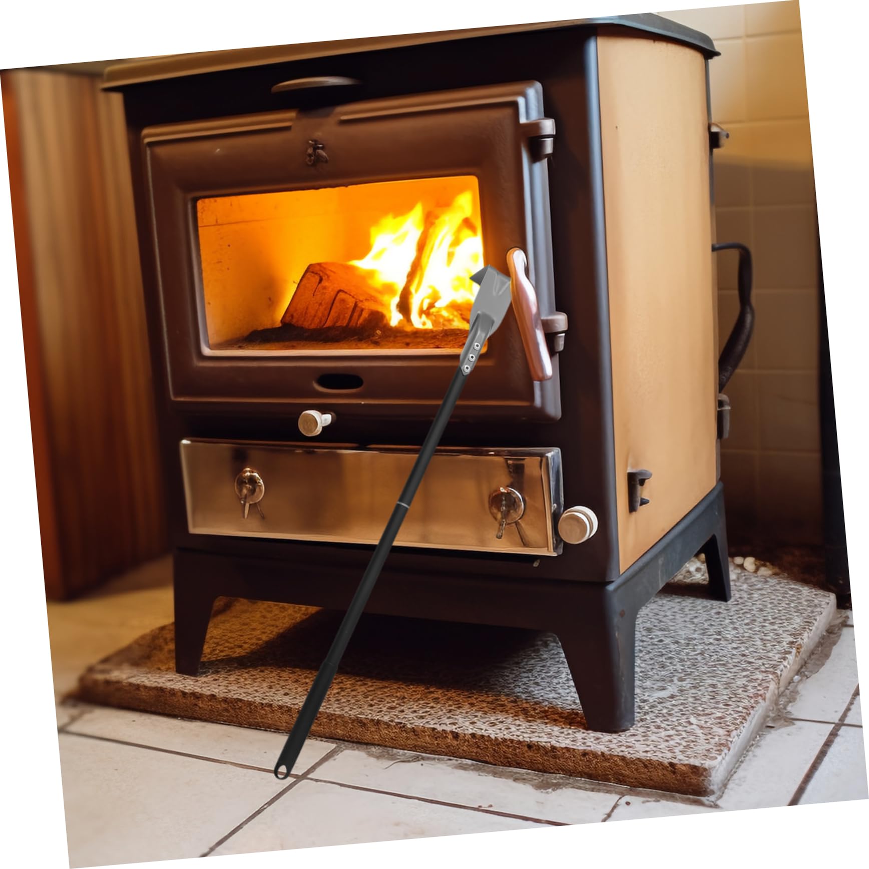 OUNONA Grill Brush Scraper Replacement Ash Oven Ash Shovel Fireplace Cleaning Supply Home Supplies