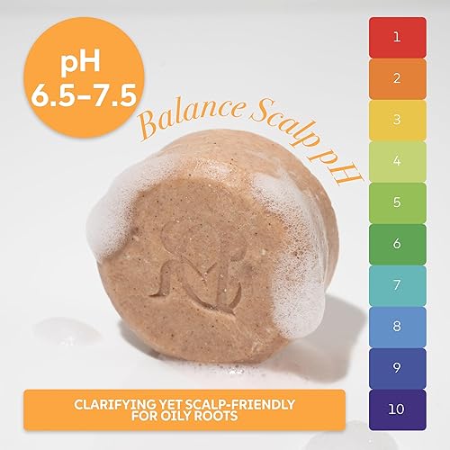 Miniatura 5 de Barra de champú Detox & Refresh  pH equilibrado, vegano, sin sulfatos ni parabenos  con aceites cítricos, jengibre y canela  2.8 oz  Barra de champú