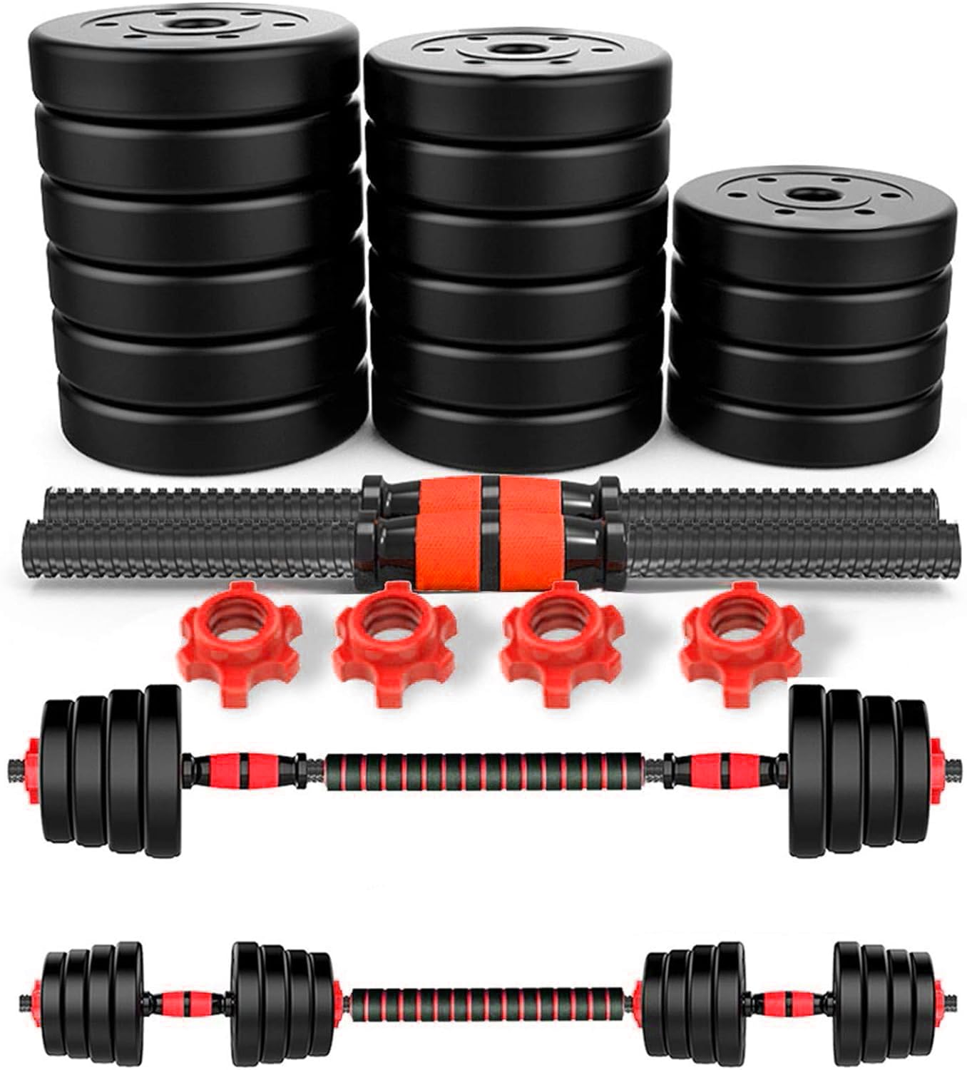 Set di pesi 40 KG 2 MANUBRI + 1 BILANCERE per Body Building