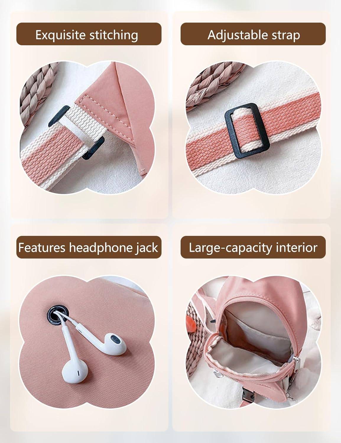 AK Fashion Small Initial Sling Bag for Girl - Cute Crossbody Bag, Fanny Pack Gift,Tween Waist Packs, Girls Purse for Christmas Birthday - Image 8