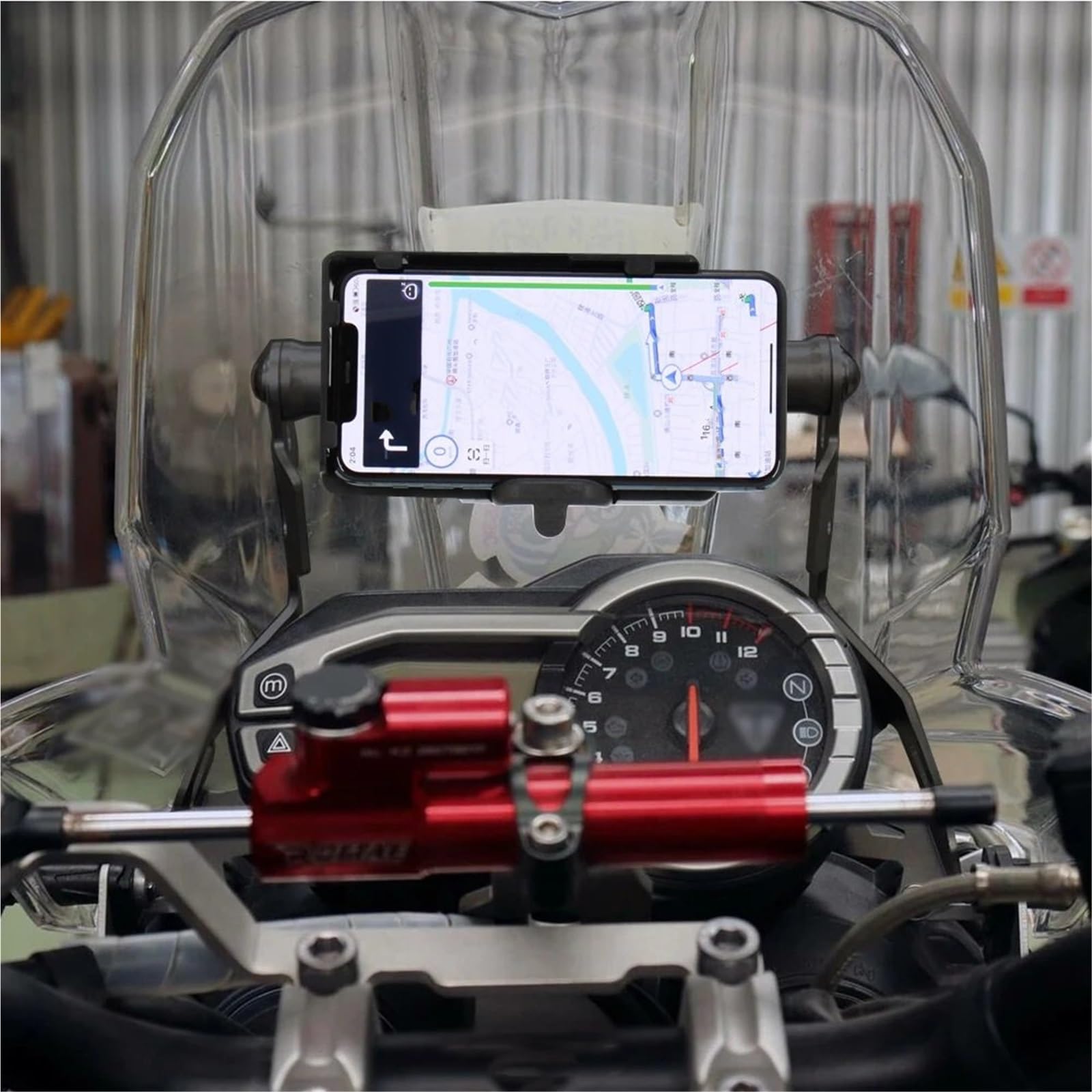 Uchwyt do nawigacji GPS Pasuje do motocykla Tiger800XCX 2015 2016 2017 Uchwyt na telefon z przodu, smartfon, telefon, nawigacja GPS, płyta montażowa Motocyklowy uchwyt do nawigacji(4)