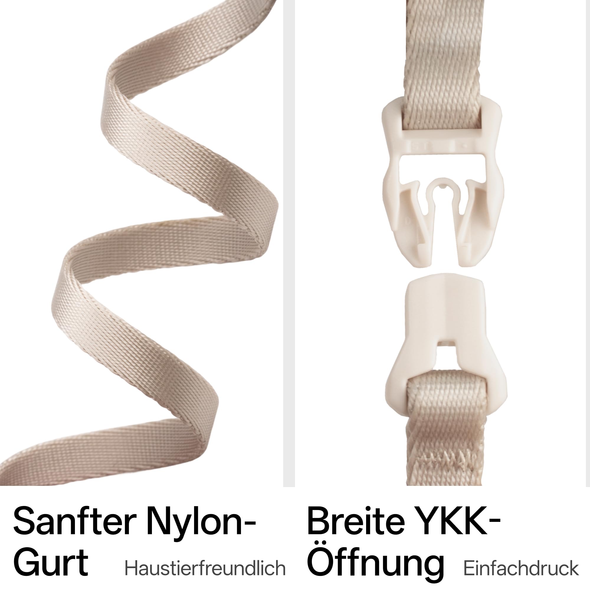 Harnais anti-éclatement pour chat - Réglable - Anti-étranglement - 8 formes - Harnais souple avec code QR - Anti-perte - Harnais sûr pour chat et chaton - Beige - Taille M