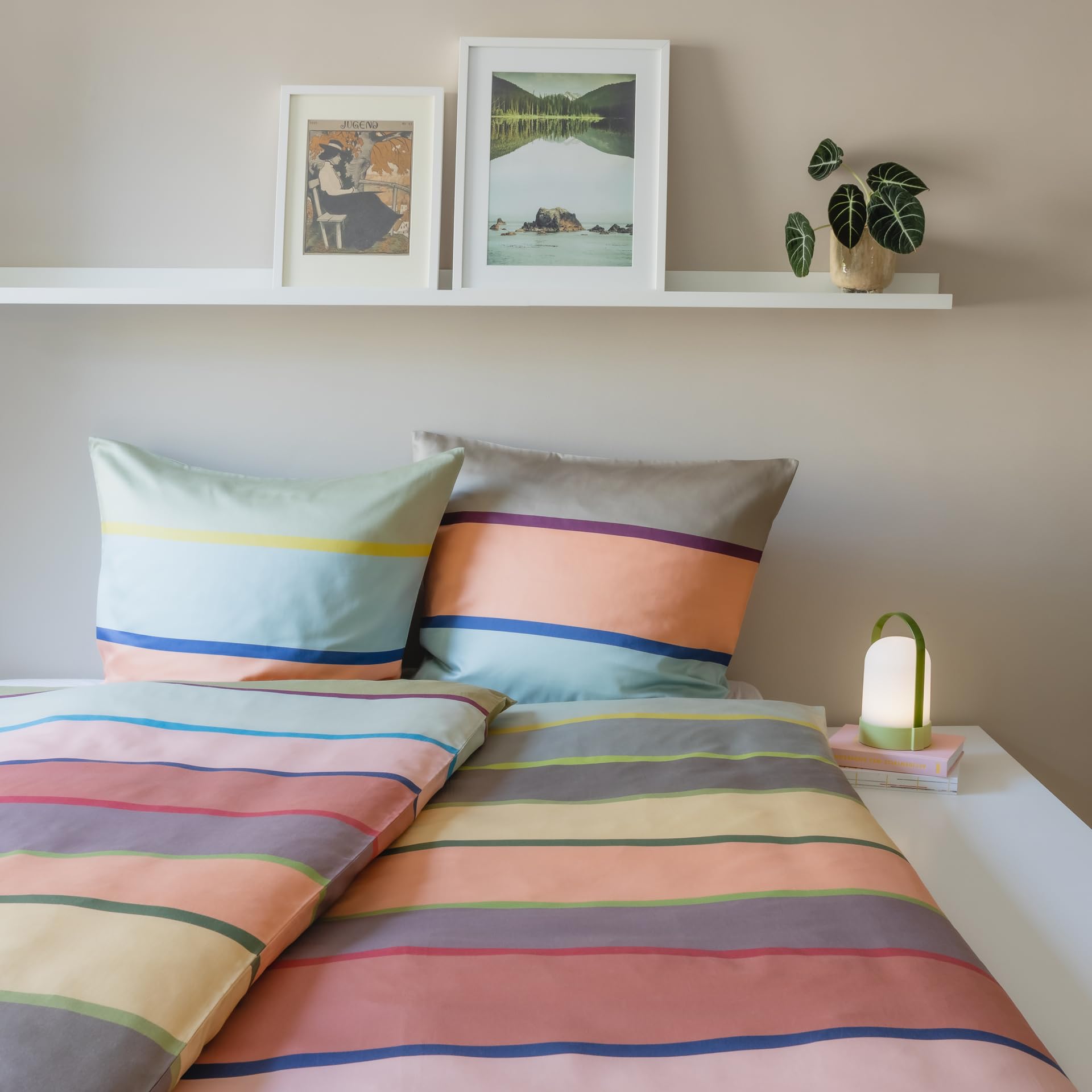 Remember Bettwäsche Cambridge 135 x 200 cm – Mako-Satin Bettwäsche Set aus 100% Baumwolle, 2-teilig mit Reißverschluss, farbenfrohe Designer Bettwäsche, atmungsaktiv & temperaturausgleichend