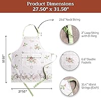 Vista 561 de Maison d' Hermine Delantal 100% de algodón para mujeres con bolsillo de cocina delantal de chef para hombres, decoración de Pascua