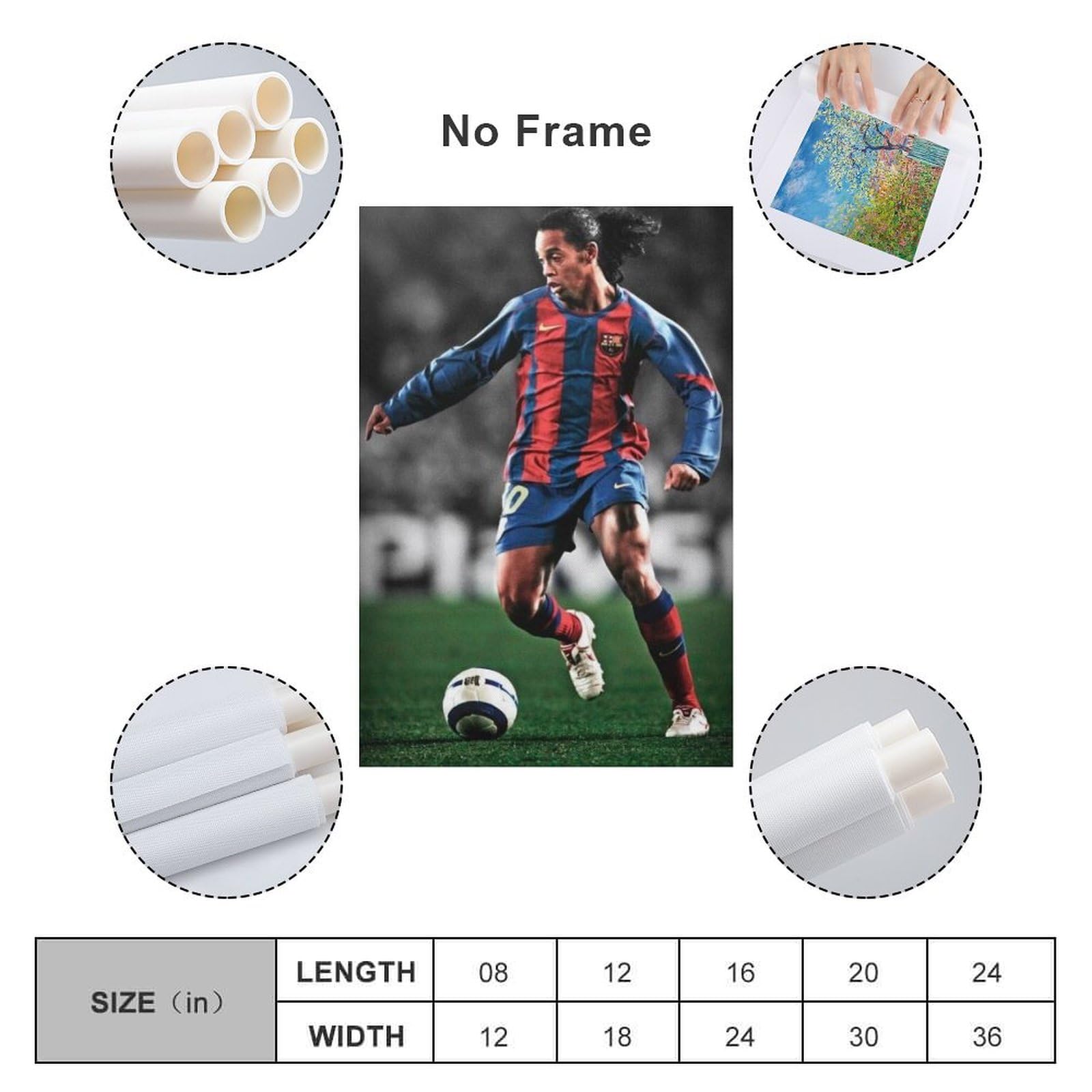 Amazon.co.jp: サッカーポスターロナウジーニョ壁飾り写真画像