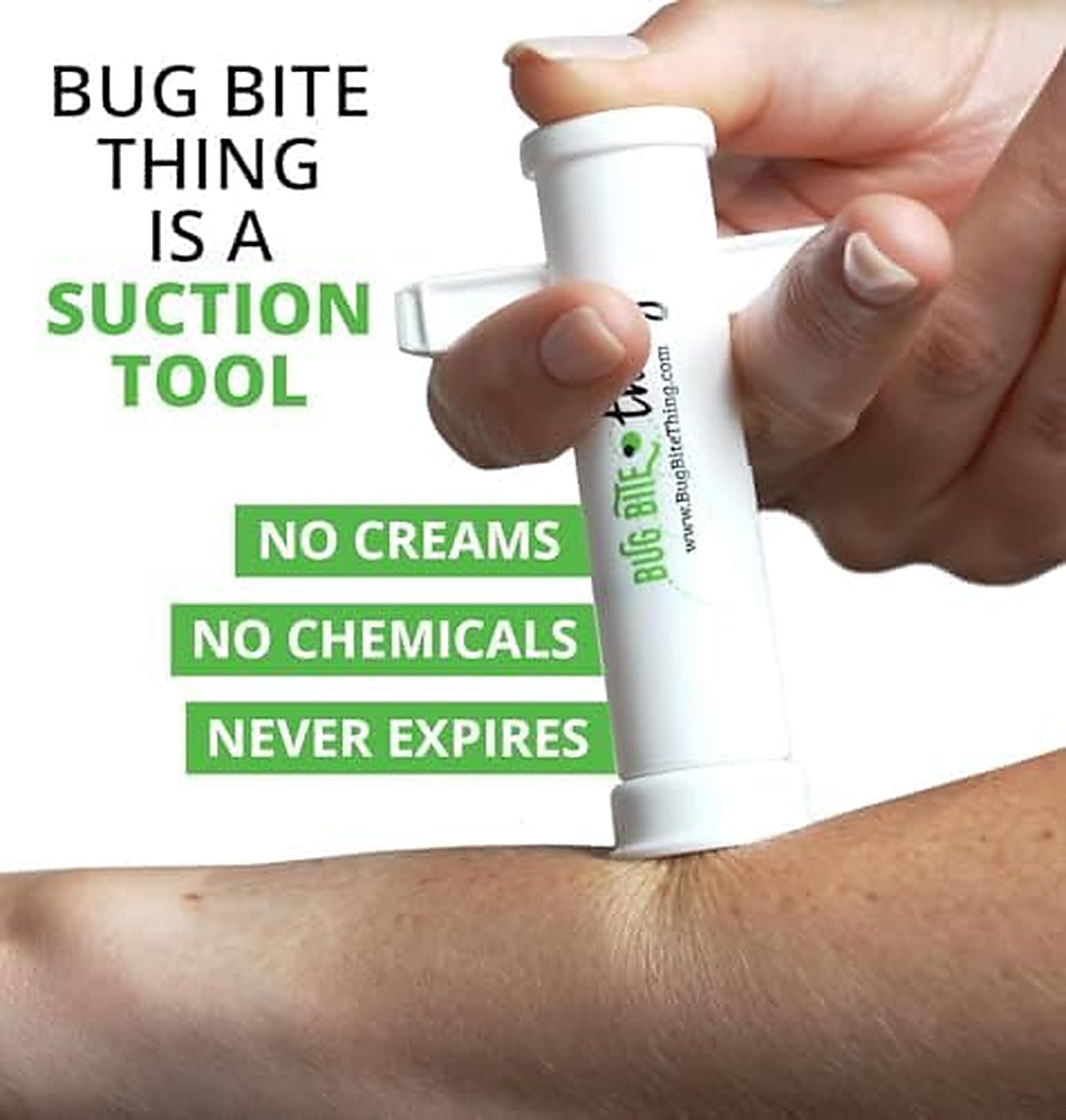 BUG BITE THING® L'originale dal 1983 | Strumento di aspirazione riutilizzabile senza sostanze chimiche | Dopo punture di zanzare, api e vespe | In caso di prurito causato da morsi