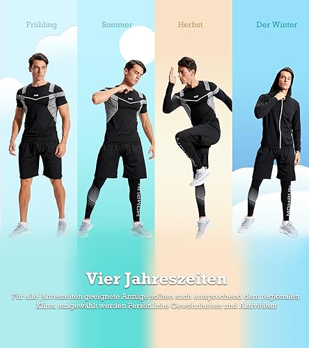 Miniatura 9 de BOOMCOOL 5 piezas de ropa de gimnasio para hombres, conjuntos de entrenamiento